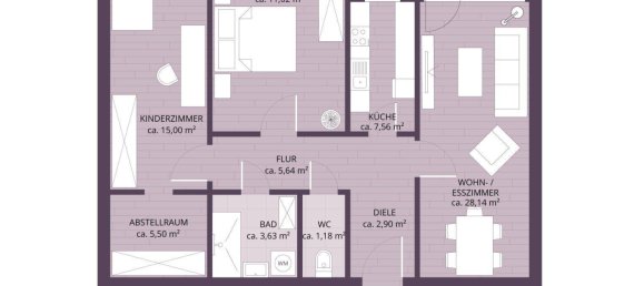 3-salle Appartement à Simmering, Austria No. 247149 8