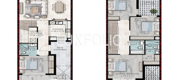 Moradia em banda T4 em Damac Lagoons, UAE N.º 100814 19