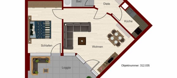 2-Zimmer Wohnung in Augsburg, Germany, Nr. 317477 10