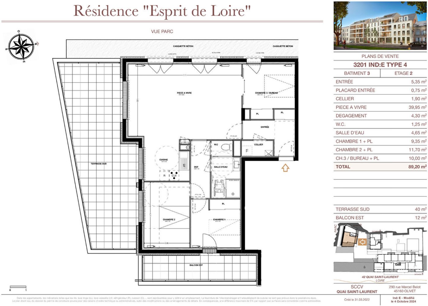 Apartamento de 3 dormitorios en Orleans, France No. 97302