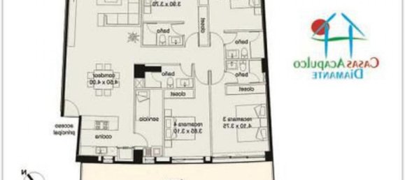 4 Schlafzimmer Wohnung in Guerrero, Mexico, Nr. 151868 2