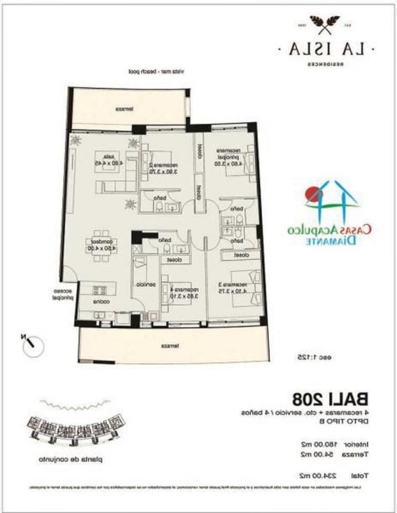 4 Schlafzimmer Wohnung in Guerrero, Mexico, Nr. 151868