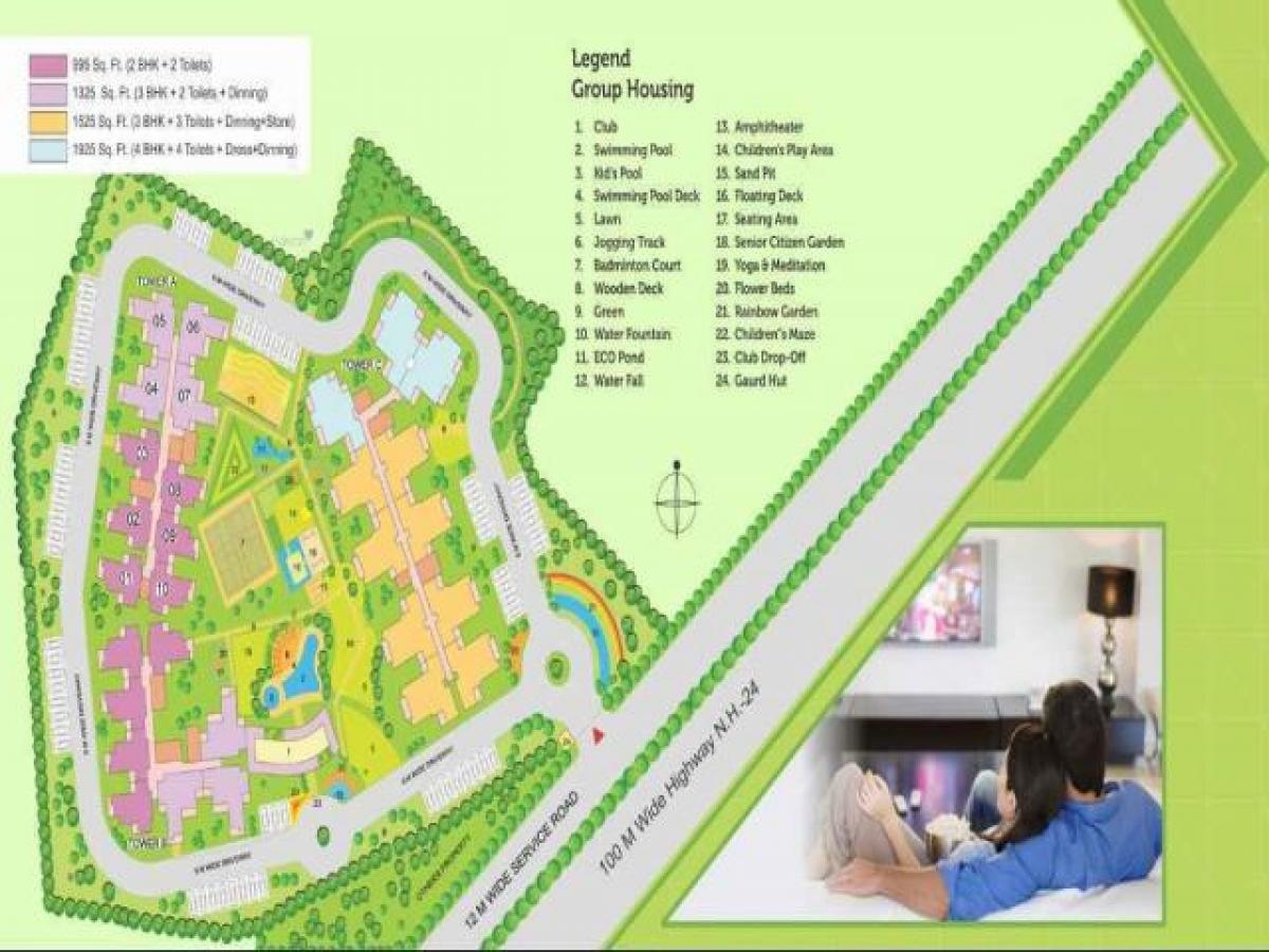 2 Schlafzimmer Haus in Ghaziabad, India, Nr. 55588