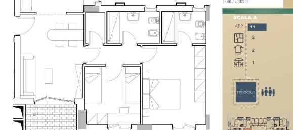Apartamento de 3 divisões em Rome, Italy N.º 19870 7