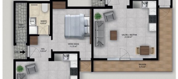 Apartment 2+1 in Bodrum, Turkey No. 6841 4