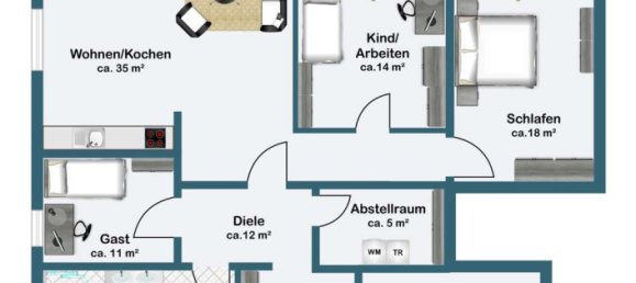 4-salle Appartement à Cottbus, Germany No. 273474 5