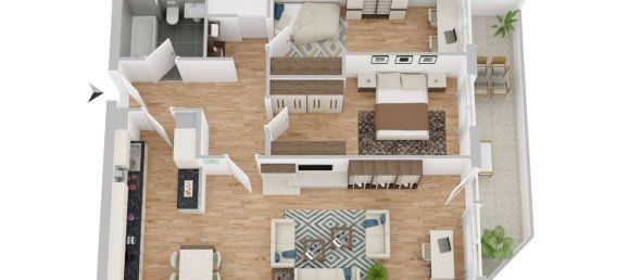 2 chambres Appartement à Munster, Germany No. 25116 8