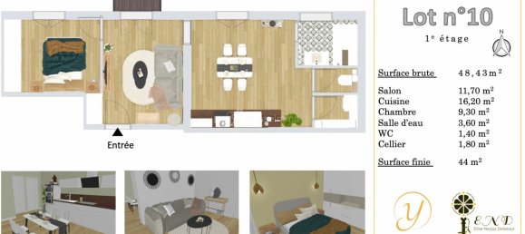 Квартира с 1 спальней в Лонс-ле-Сонье, Франция № 362065 5