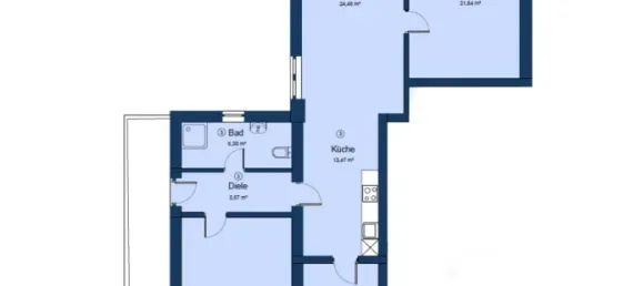 Квартира с 3 спальнями в Саар, Германия № 17308 6