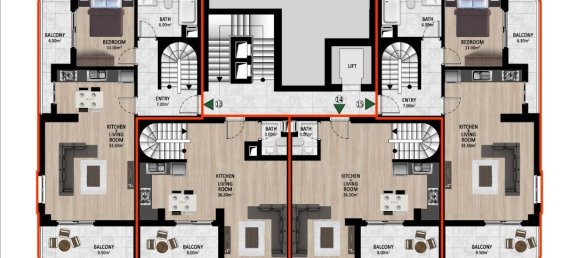 3-Zimmer Wohnung in Alanya, Turkey, Nr. 13829 2