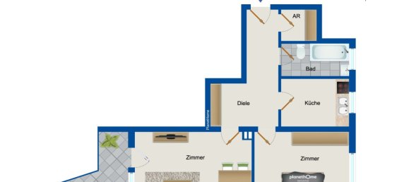 Apartamento de 2 divisões em Falkenhagener Feld, Germany N.º 87975 8