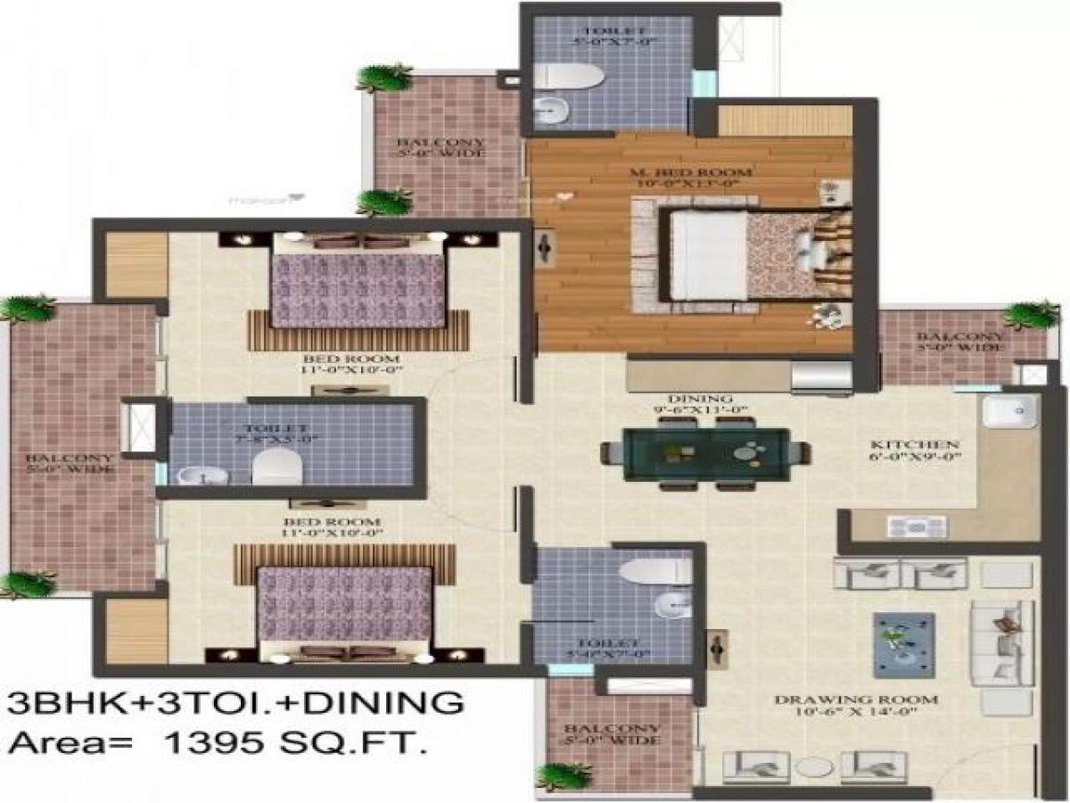 3 bedrooms House in Noida, India No. 67227