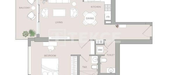 Apartamento de 1 dormitorio en Dubai Land, UAE No. 93941 15