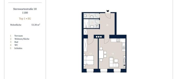 2 rooms Apartment in Wahring, Austria No. 248802 8