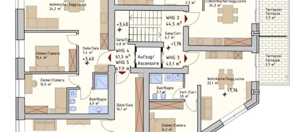 3 rooms Apartment in Trentino-Alto Adige, Italy No. 234972 34