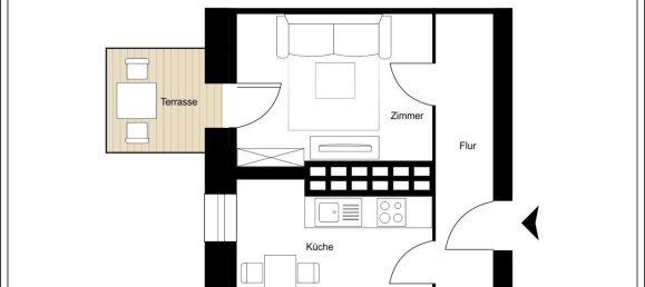 Студия в Фридрихсхайн, Германия № 342838 3