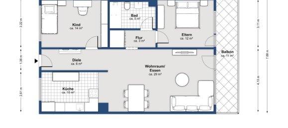 3غرفة شقة في Aschaffenburg, Germany رقم 143068 22
