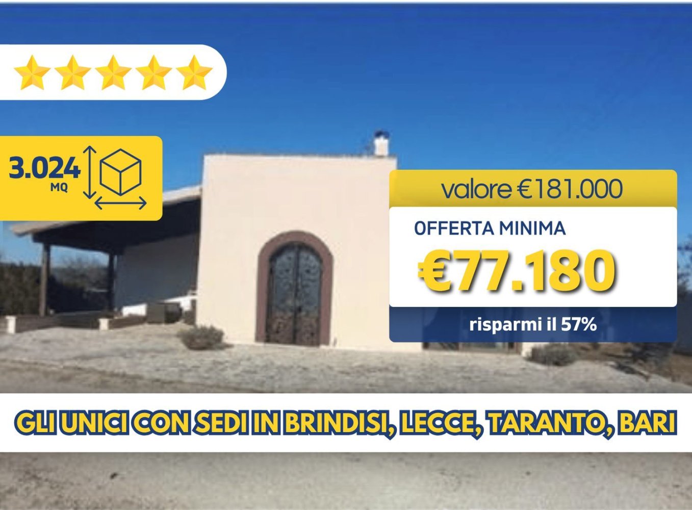 Villa de 5 habitaciónes en Sanarica, Italy No. 293059