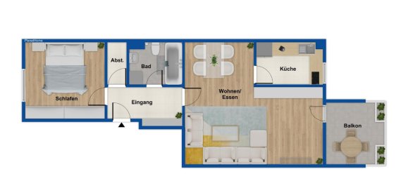 Apartamento de 2 divisões em Dusseldorf, Germany N.º 9736 8