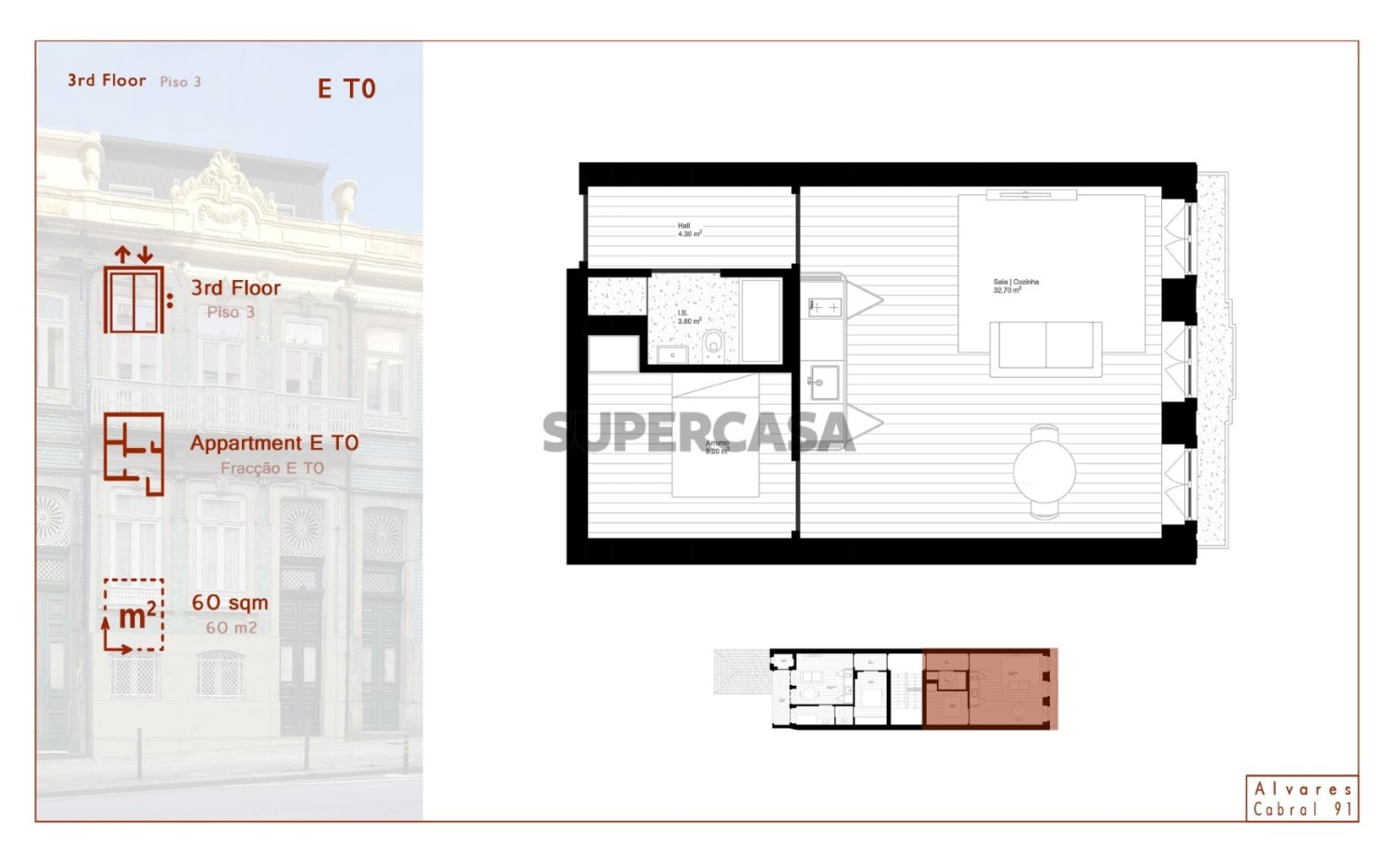 1 غرف نوم شقة في Porto, Portugal رقم 245502