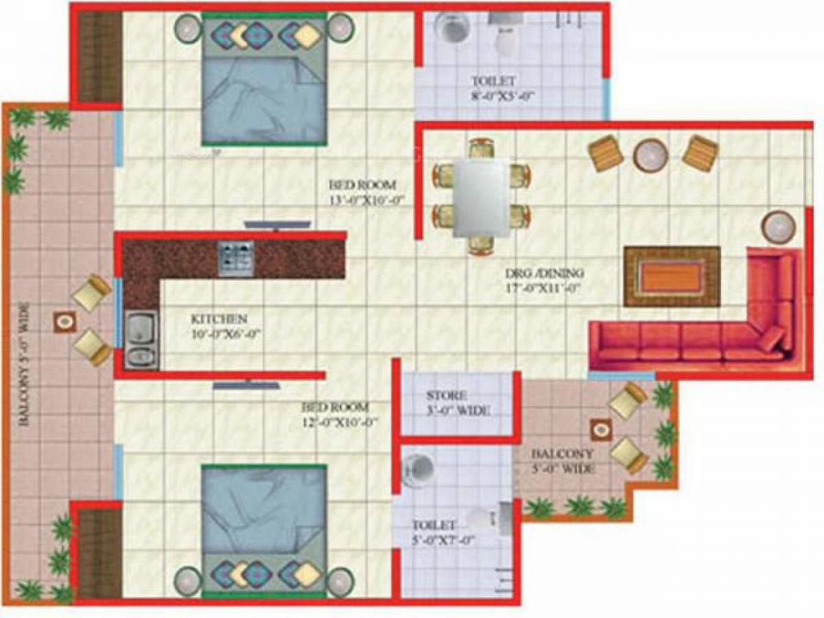 2 Schlafzimmer Haus in Ghaziabad, India, Nr. 55758