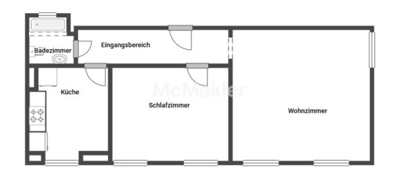 1 Schlafzimmer Wohnung in Düsseldorf, Germany, Nr. 18281 12