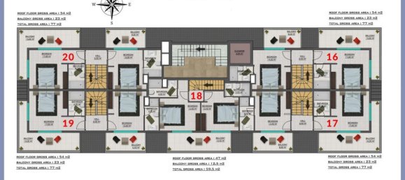 3-salle Appartement à Alanya, Turkey No. 10633 9