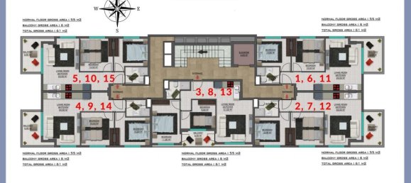 3-salle Appartement à Alanya, Turkey No. 10633 11