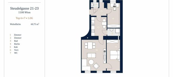 Apartamento de 2 habitaciónes en Favoriten, Austria No. 7095 13