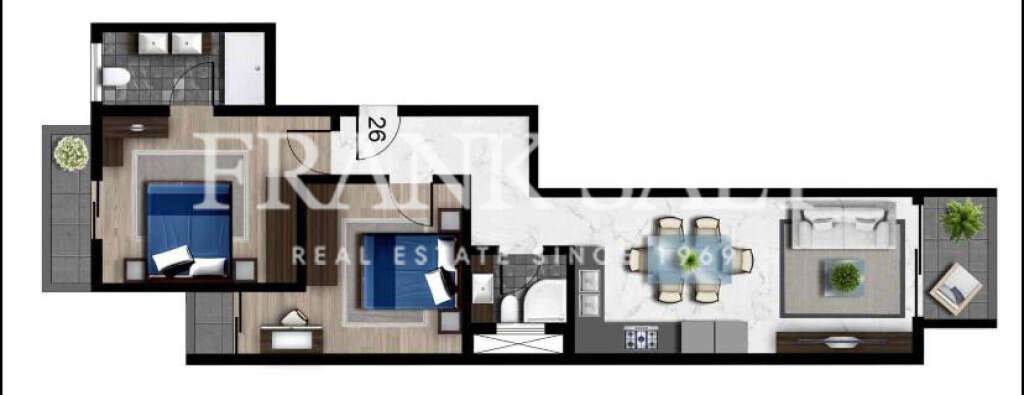 Apartamento de 2 dormitorios en Swatar, Malta No. 7255