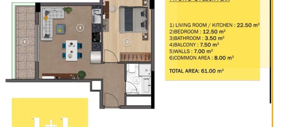 2 rooms Apartment in Mahmutlar, Turkey No. 10007 29