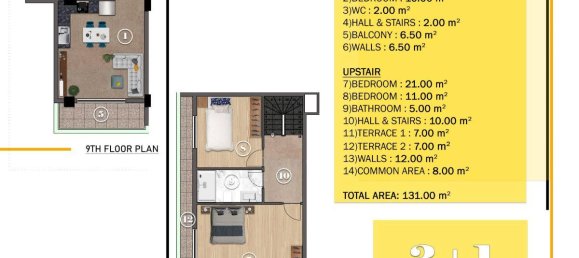 2 rooms Apartment in Mahmutlar, Turkey No. 10007 27