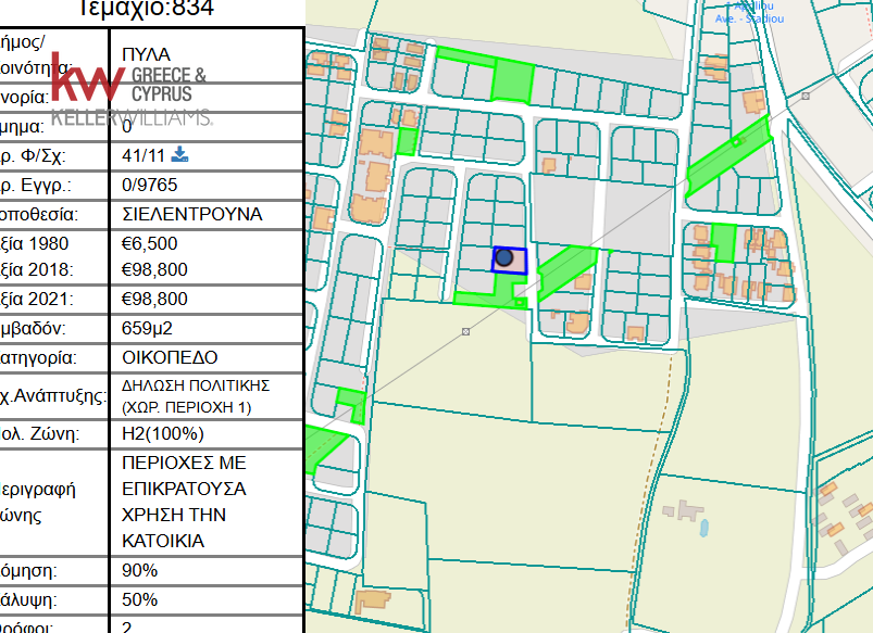 659 m² terreno en venta en Pyla, Larnaka, Cyprus № 175546