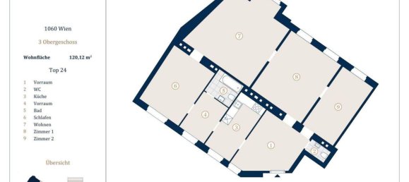 4-Zimmer Wohnung in Mariahilf, Austria, Nr. 243413 3