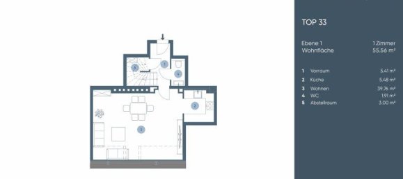 2 rooms Apartment in Margareten, Austria No. 247 9