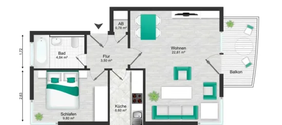 2-Zimmer Wohnung in Dresden, Germany, Nr. 319170 10