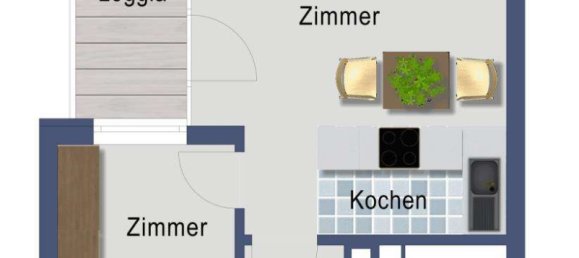 1 Schlafzimmer Wohnung in Frankfurt am Main, Germany, Nr. 21365 2