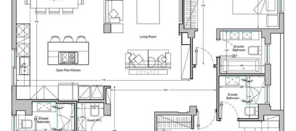 Пентхаус с 3 спальнями в Гермасойя, Кипр № 76831 3