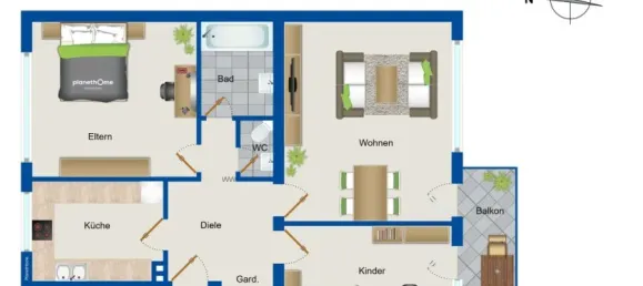 3-salle Appartement à Rhein-Neckar-Kreis, Germany No. 84835 9