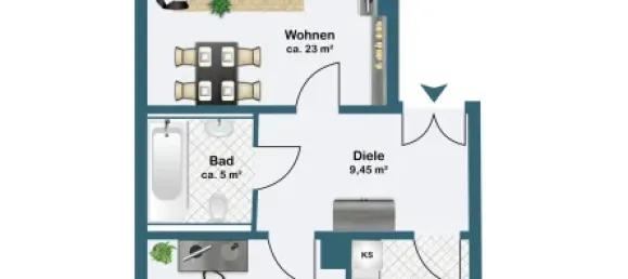 2-Zimmer Wohnung in Leipzig, Germany, Nr. 13289 4