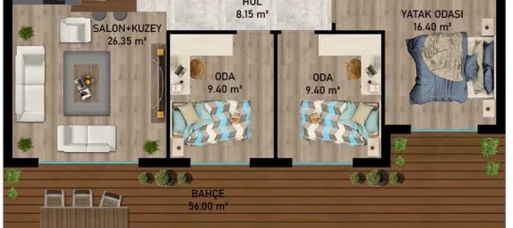 Wohnung 3+1 in Aksu, Turkey, Nr. 32817 12