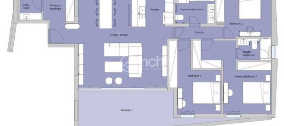 Квартира с 3 спальнями в Лимассол, Кипр № 11226 2