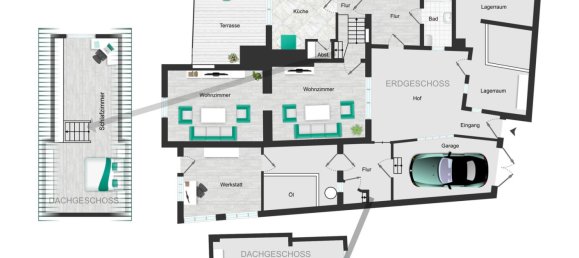 3غرفة تاون هاوس في Salzlandkreis, Germany رقم 68246 35