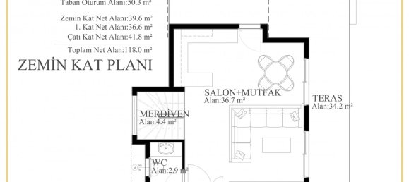 Villa 3+1 in Fethiye, Turkey No. 4251 3