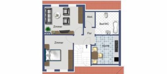 2غرفة شقة في Dusseldorf, Germany رقم 8921 2