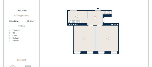 2غرفة شقة في Mariahilf, Austria رقم 246368 3