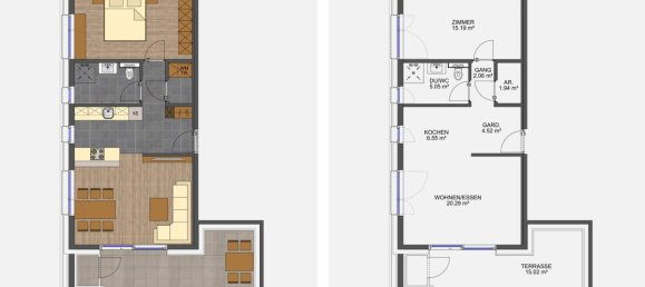 Квартира с 2 комнатами в Гёфис, Австрия № 212874 6