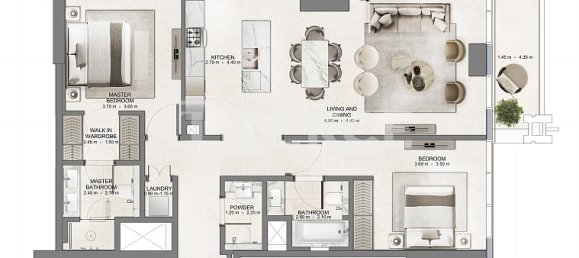 3 Schlafzimmer Wohnung in Dubai, UAE, Nr. 123902 15
