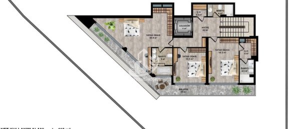 Вилла 5+1 в Джикджилли, Турция № 3575 5