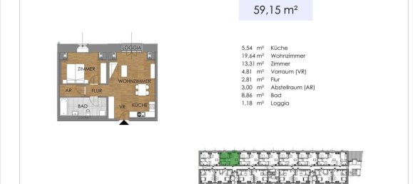 2 rooms Apartment in Bruck an der Leitha, Austria No. 193132 34